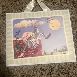 Authentic Murphy designs signed Humpty Dumpty Wall Art with Ribbon nursery decor